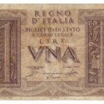 Moneta da 10 Lire con spiga, simbolo della valuta italiana, con dettagli sulla quotazione attuale.