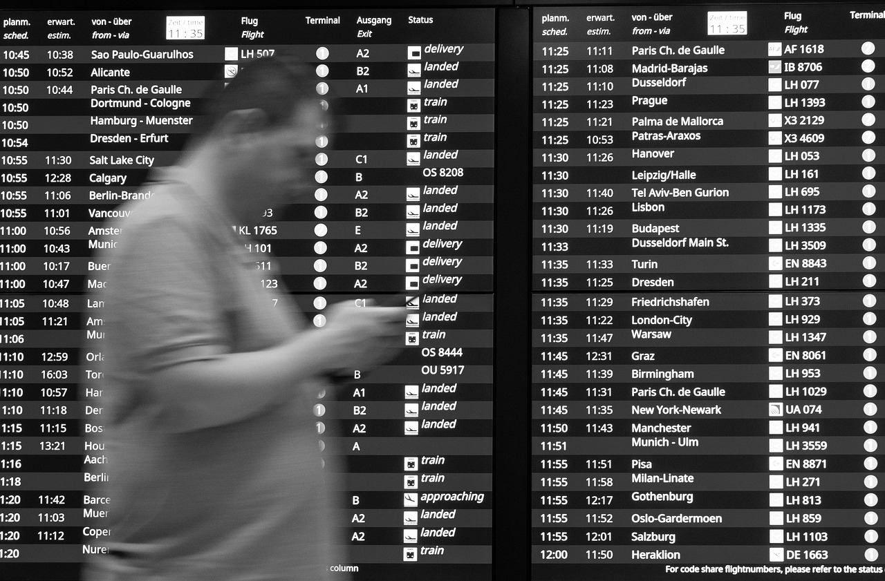 Controllo attento al check-in per evitare di perdere il volo.